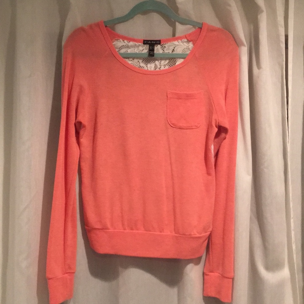 Sweater with lace back